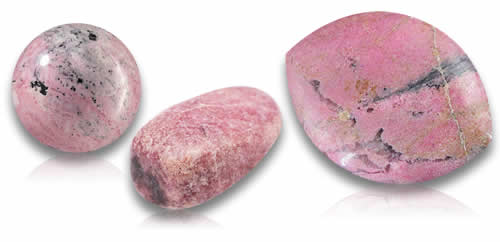 Pietre preziose di rodonite rosa naturale
