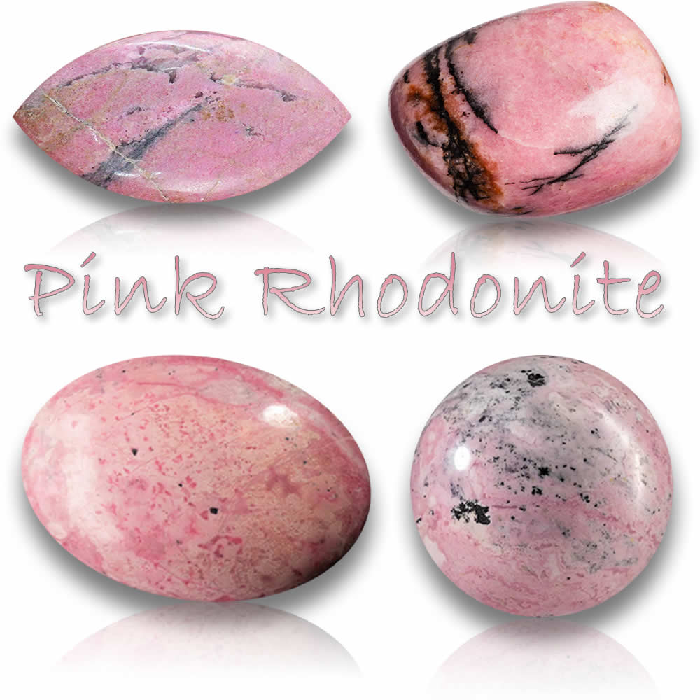 Pietre preziose di rodonite rosa naturale
