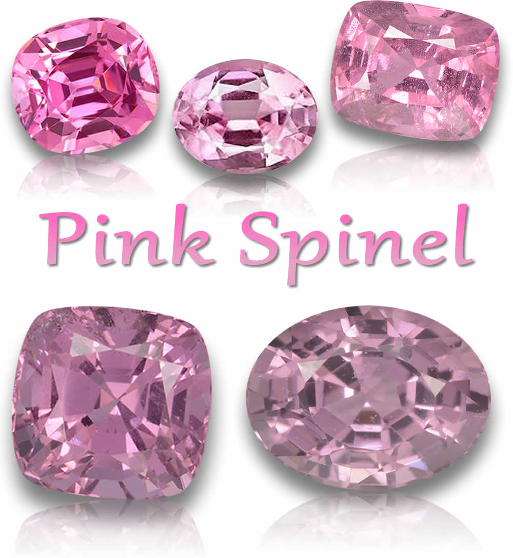 Gemme di spinello rosa naturale