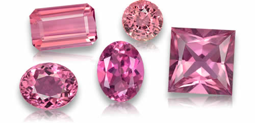 Pietre preziose di tormalina rosa naturale