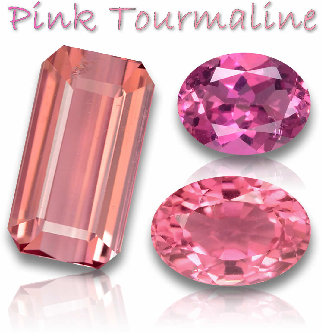 Pietre preziose di tormalina rosa naturale