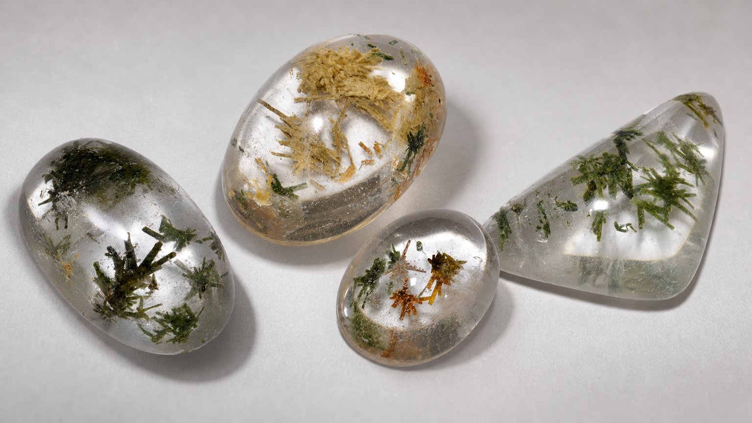 Quarzo naturale con gemme di hedenbergite - guida all'acquisto