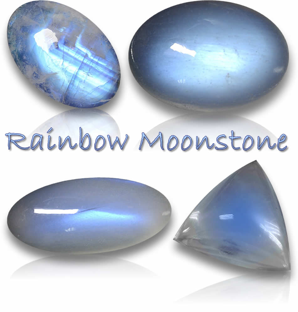 Pietre preziose naturali della pietra di luna arcobaleno