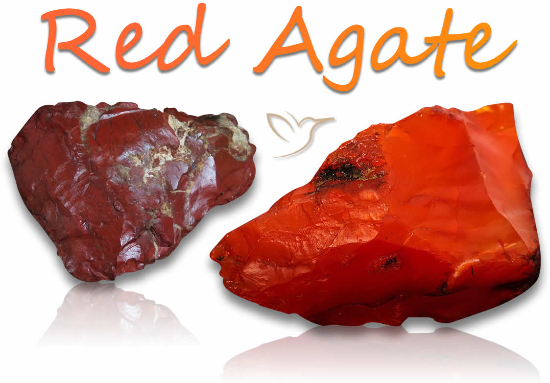 Pietre grezze di agata rossa