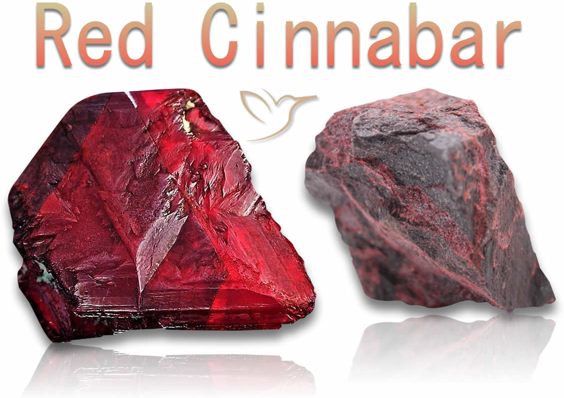 Pietre grezze di cinabro rosso
