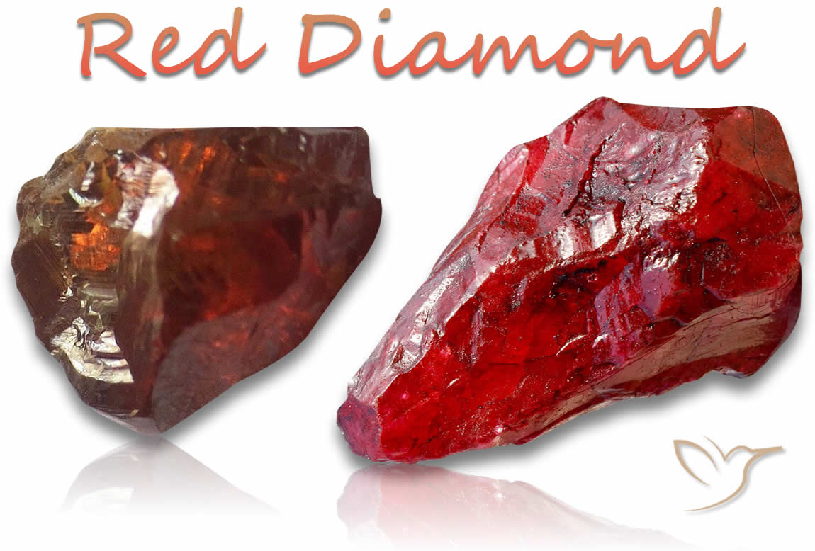 Pietre grezze del diamante rosso