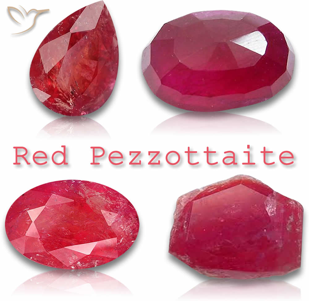 Pietre preziose di pezzottaite rossa