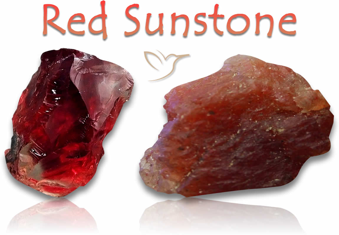 Pietre grezze di Sunstone rosso