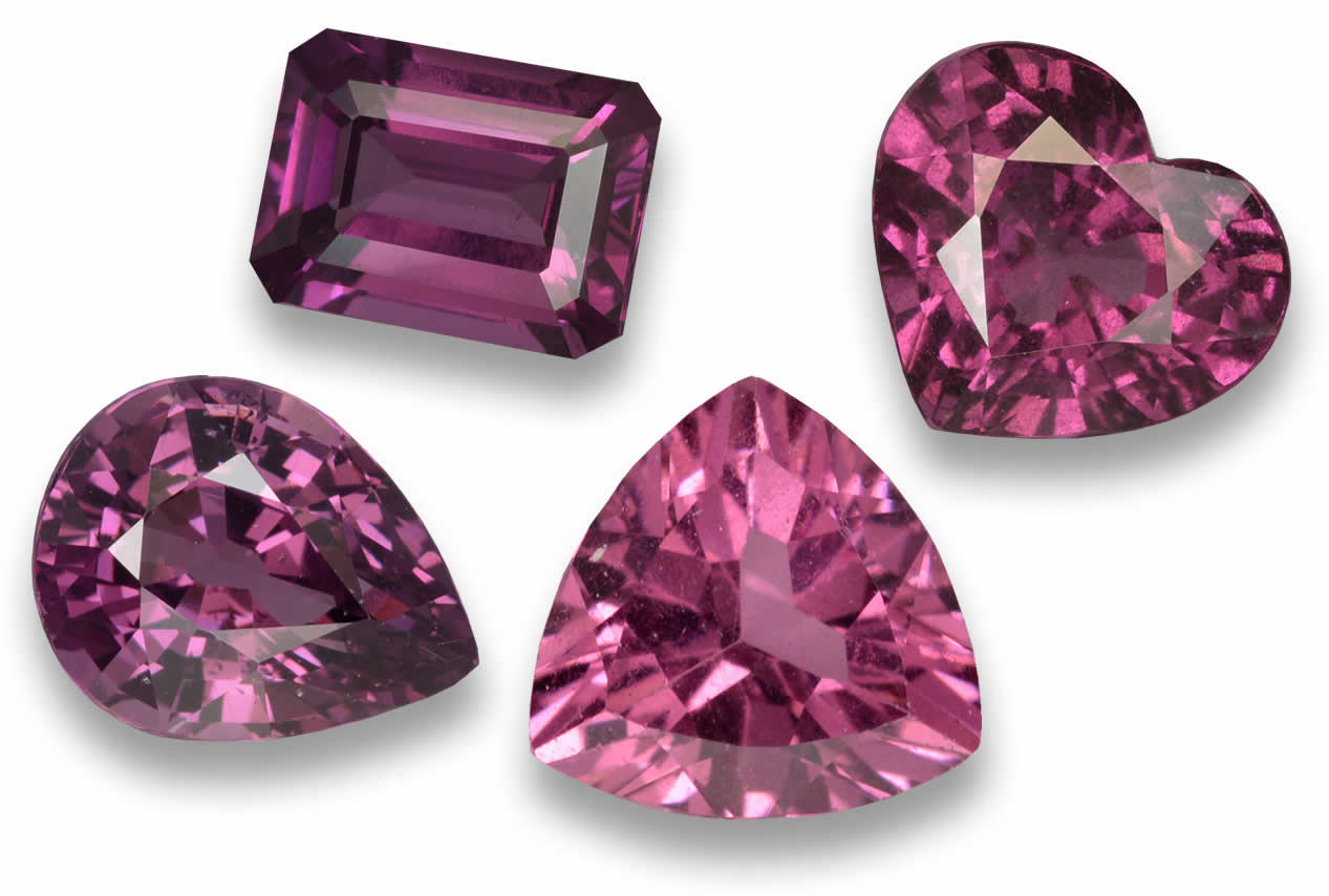 Pietre preziose di granato rodolite