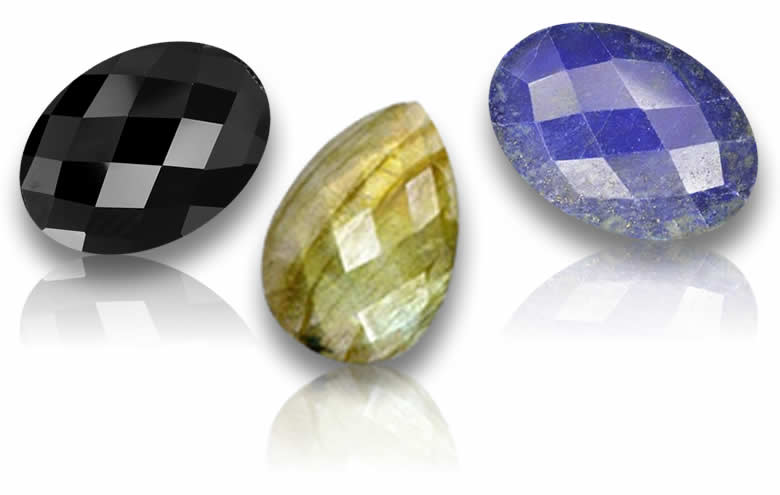 Gemme a taglio rosa con sfaccettatura in stile vintage