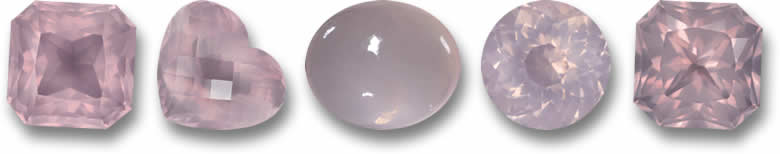 Pietre preziose di quarzo rosa