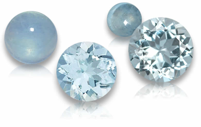 Round Aquamarine: Natural Aquamarine Gemstones for Jewelry, Calibrated Round-Cut. Wholesale round aquamarines