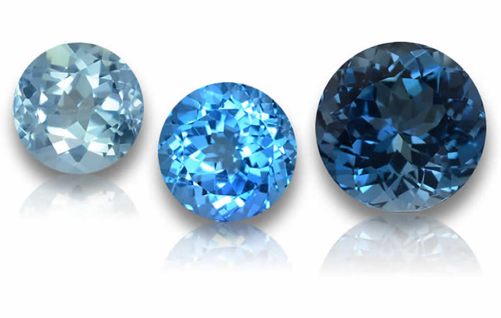 Topazio blu rotondo - Gemme di qualità certificata da GemSelect