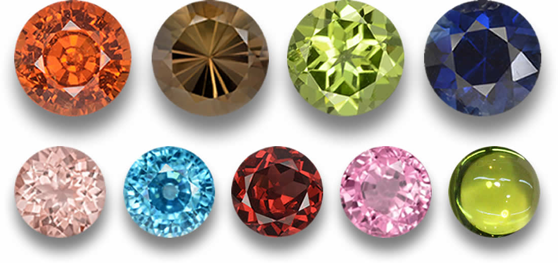 Pietre preziose rotonde per anelli di fidanzamento - Pietre preziose naturali certificate da GemSelect