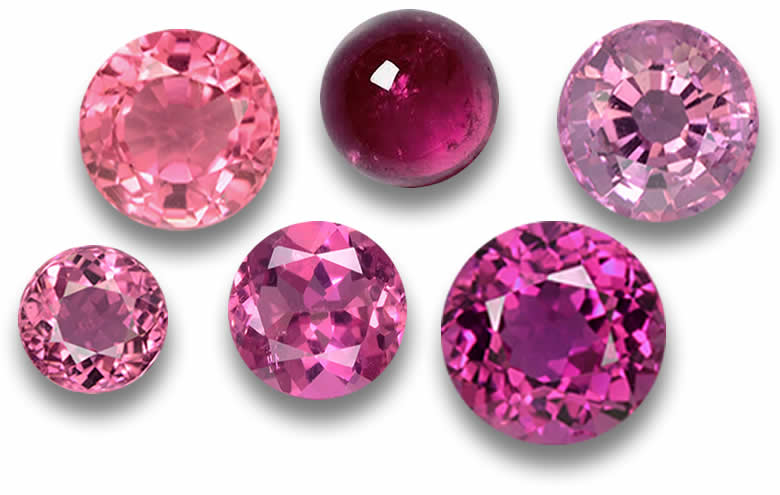 Round Pink Tourmaline: Faceted, Cabochon Cut Round Stones, Wholesale Round Pink Tourmaline