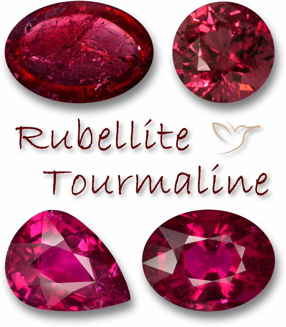 Pietre preziose di tormalina rubellite