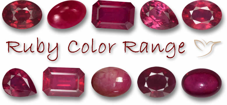 Gamma di colori rubino