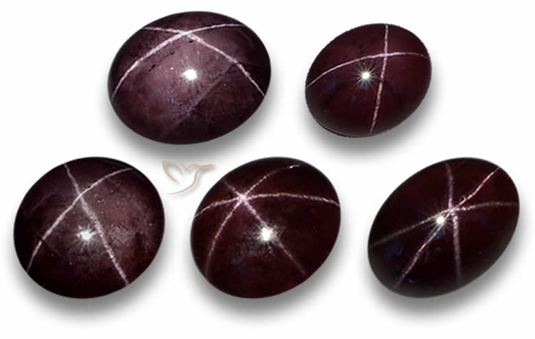 Loose Star Garnet: Natural Four-Ray and Six-Ray Star Gemstones for Jewelry