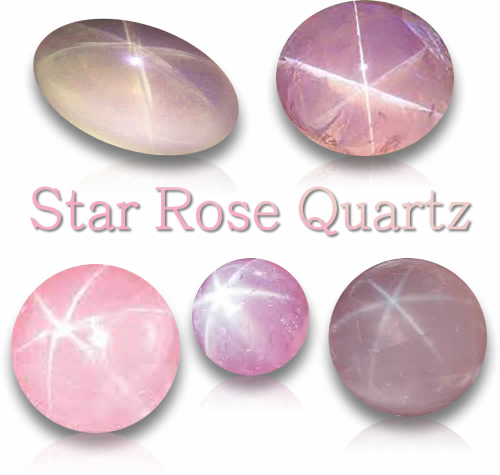Pietre preziose di quarzo rosa stella naturale