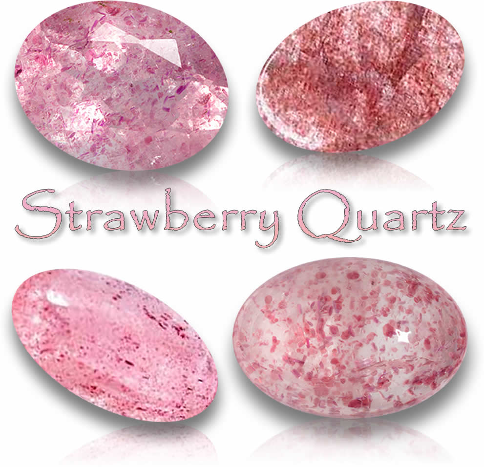 Pietre preziose di quarzo fragola naturale