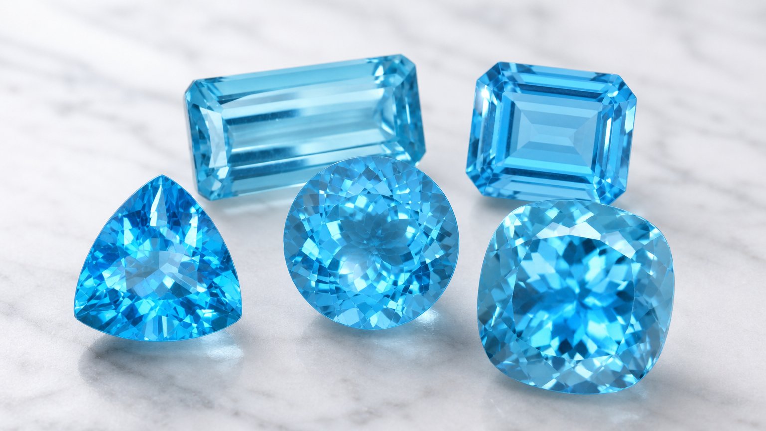 Guida all'acquisto di gemme naturali di topazio blu svizzero.