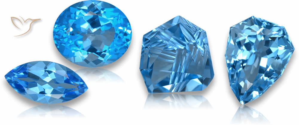 Topazio blu svizzero in vendita