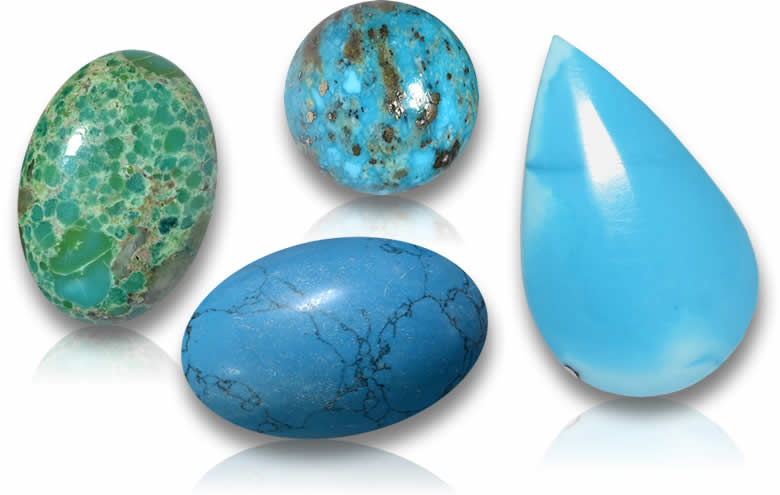 Loose Turquoise Stones - Shop Natural Turquoise, Cabochons, Beads and Carved Stones