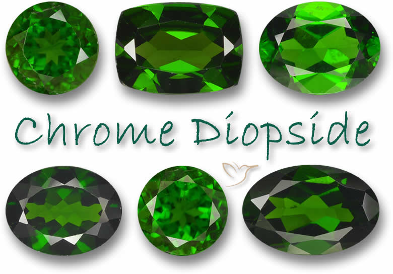 Acquista pietre preziose in cromo diopside
