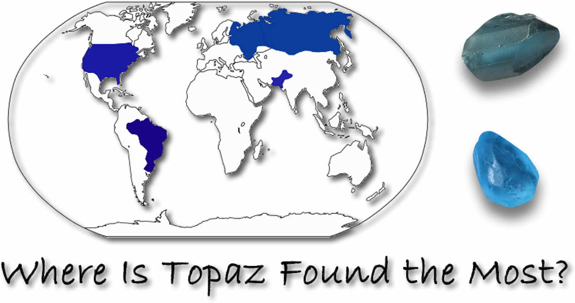 Topazio da località importanti