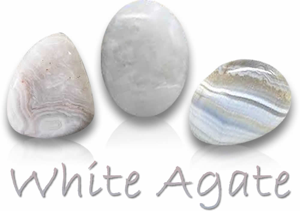 Pietre preziose di agata bianca naturale