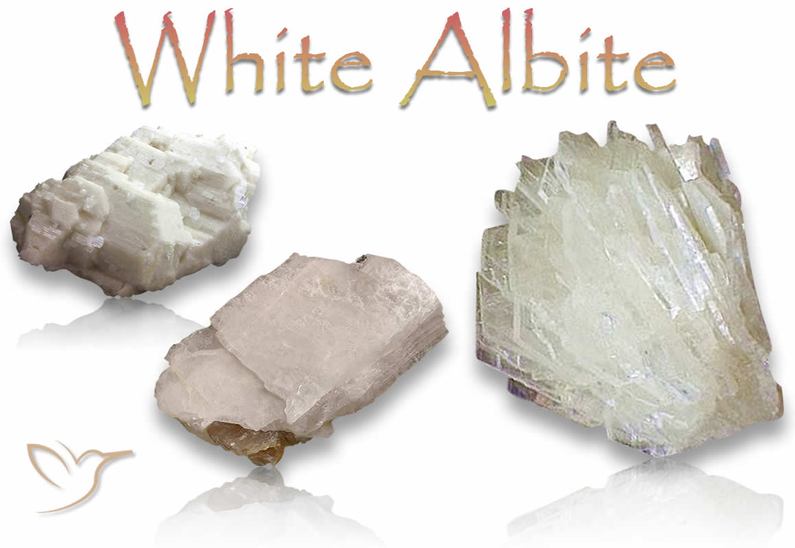 Pietre preziose naturali di Albite bianche grezze