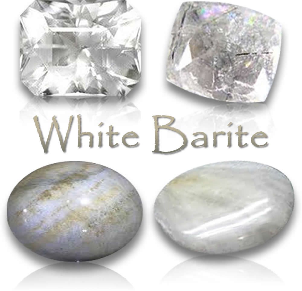 Pietre preziose di barite bianca naturale