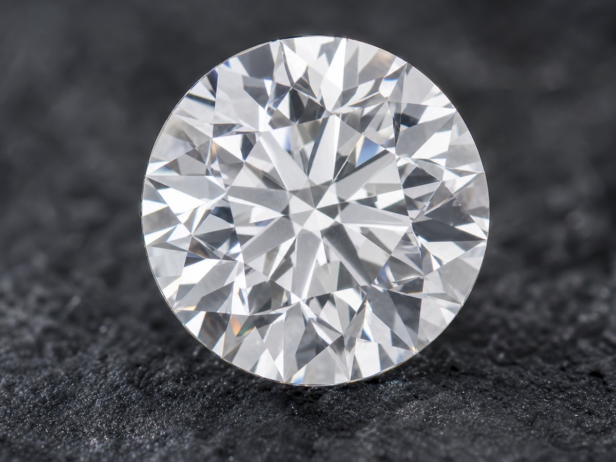 Vista ravvicinata di gemme di diamante bianco naturale