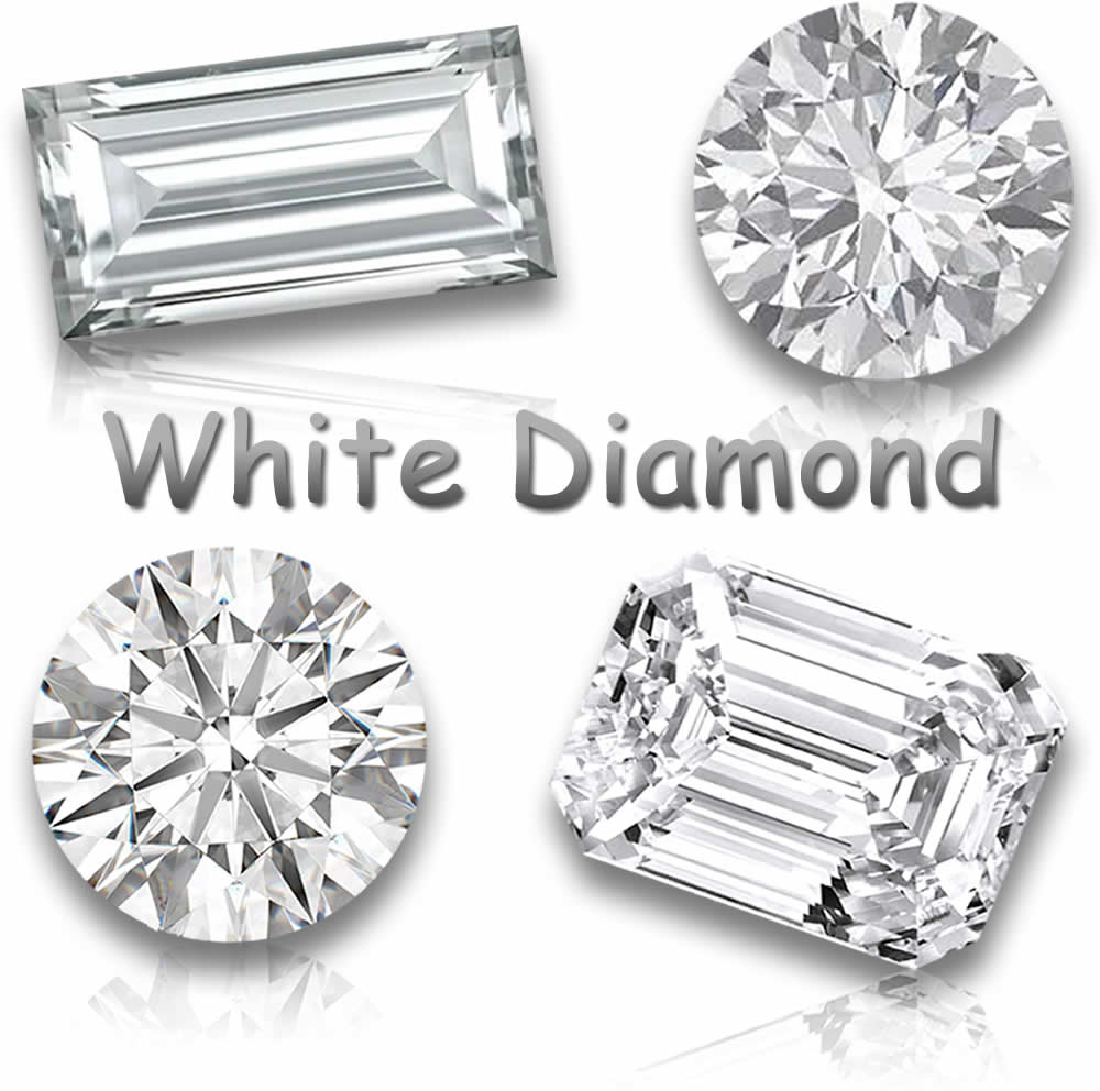 Pietre preziose di diamante bianco naturale