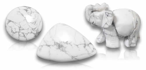 Pietre preziose di howlite bianca naturale