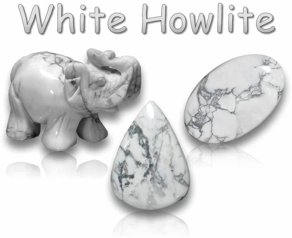 Pietre preziose di howlite bianca naturale