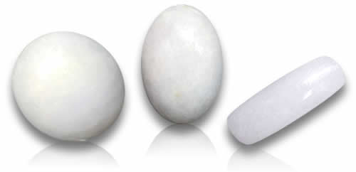 Pietre preziose di giada bianca naturale