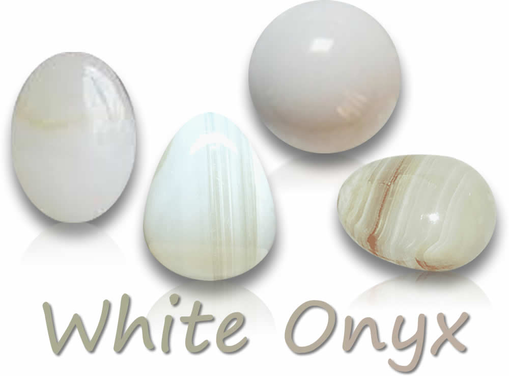 Pietre preziose di onice bianco naturale
