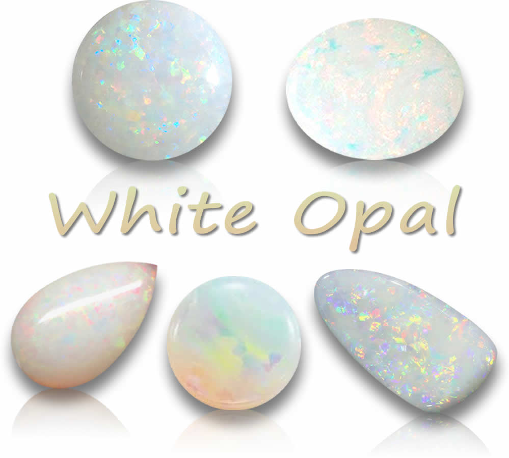 Pietre preziose di opale bianco naturale