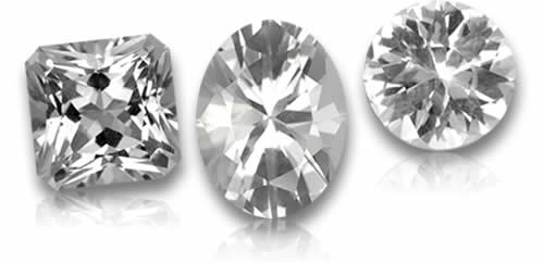 Pietre preziose di quarzo bianco naturale