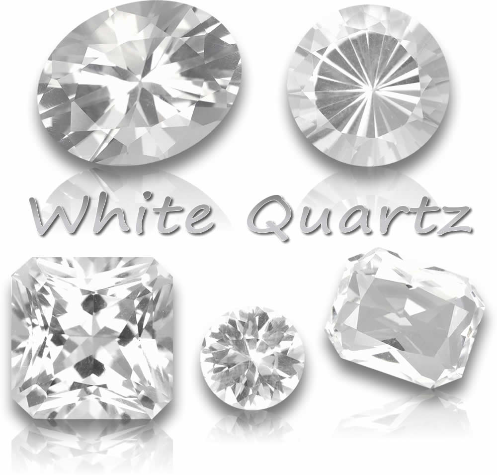 Pietre preziose di quarzo bianco naturale