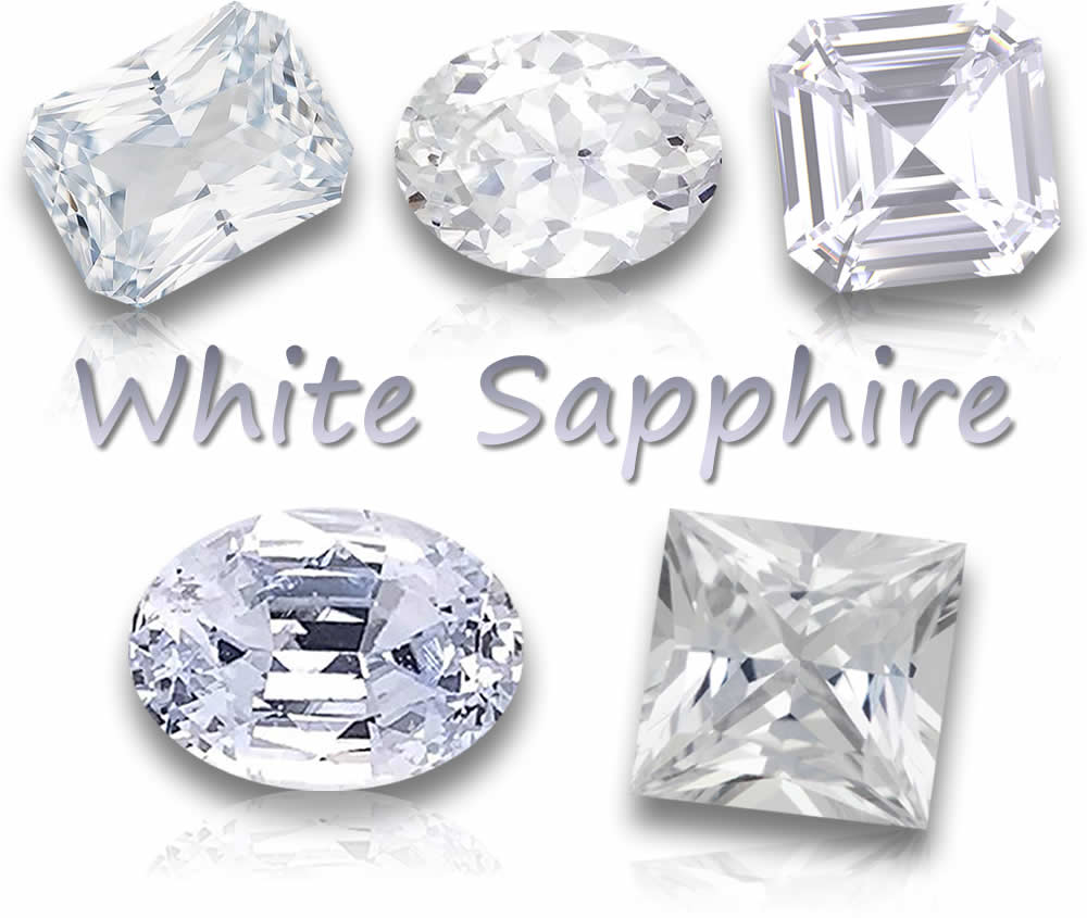 Pietre preziose di zaffiro bianco naturale