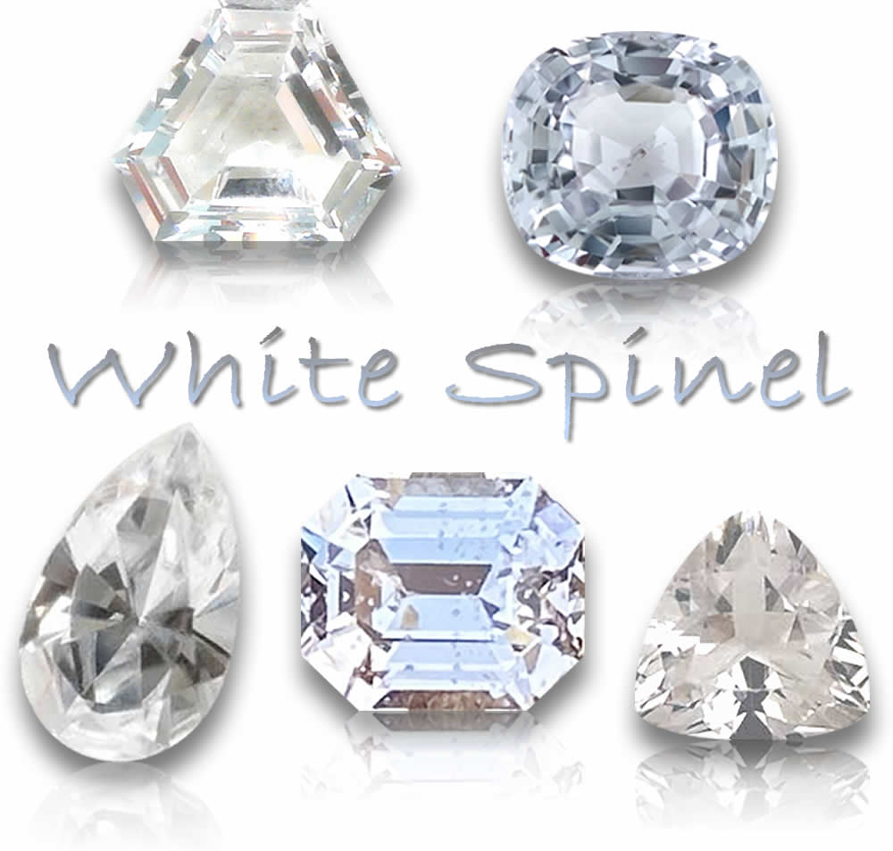 Pietre preziose di spinello bianco naturale