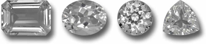 Pietre portafortuna con topazio bianco su GemSelect