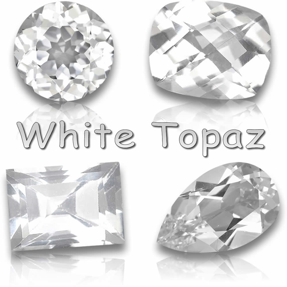 Pietre preziose di topazio bianco naturale