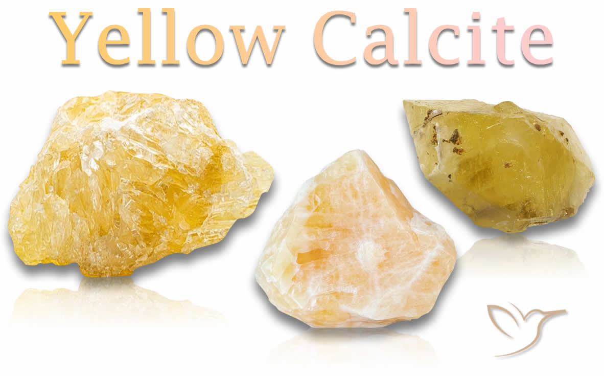 Pietre grezze di calcite gialla
