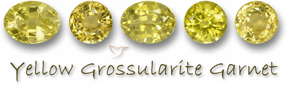 Acquista pietre preziose di granato grossularite giallo