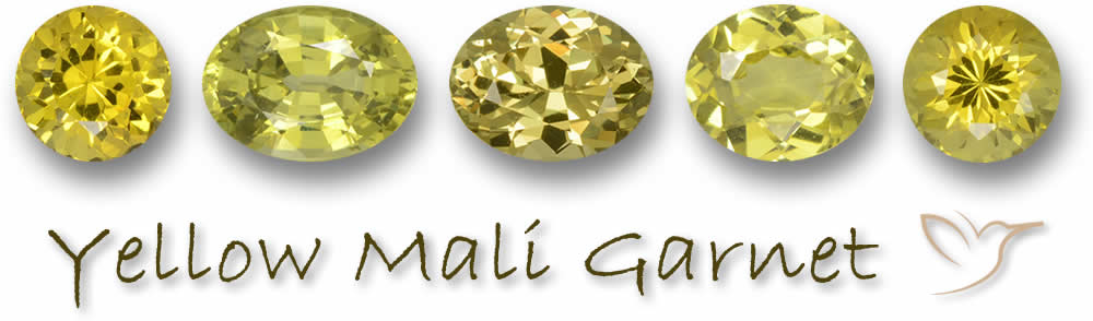 Acquista pietre preziose di granato giallo del Mali