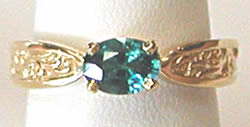 Zircone blu oro 14k