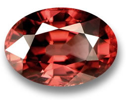 Zircone rosso arancio dalla Tanzania